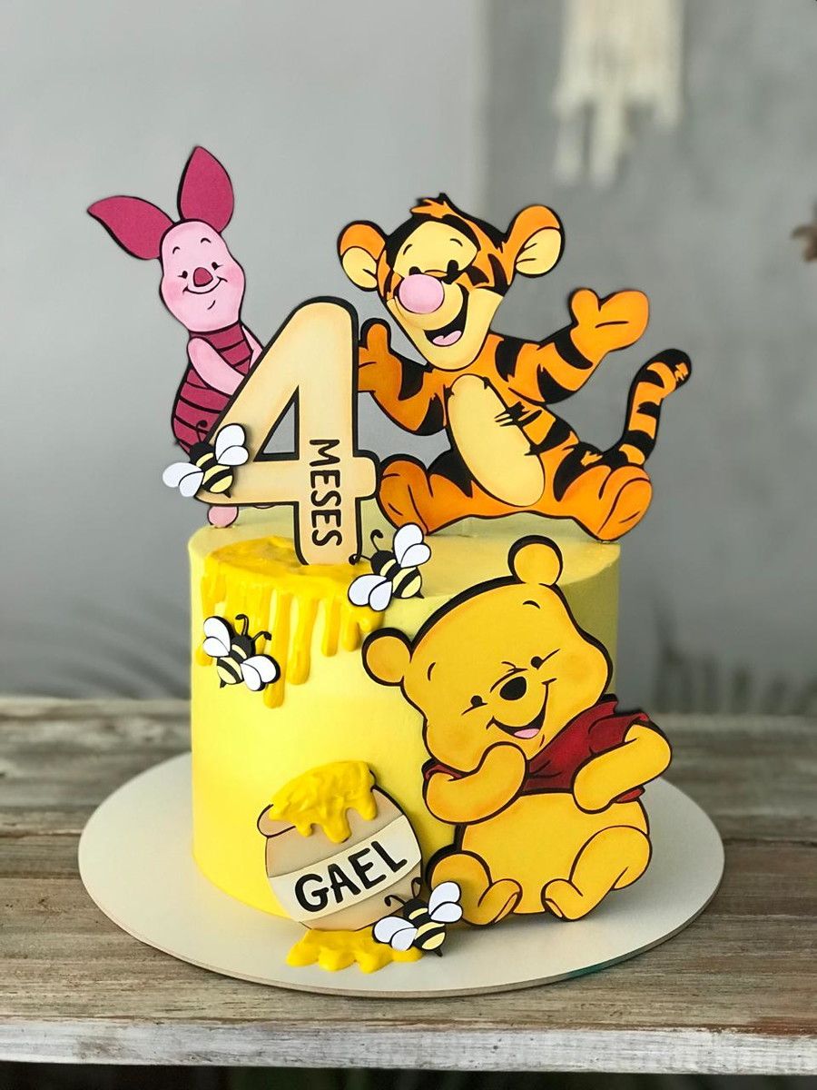 Topo de bolo Ursinho Pooh