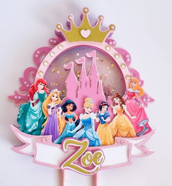 Topo de bolo princesas Disney