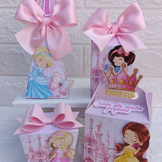 Caixas princesas castelo